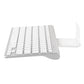 Frendorf | MC Saite 460BT 78 Tasten Ultradünnes Mini Wireless Bluetooth Keyboard, Eingebauter Halter, Unterstützt Android / iOS / Windows-System (Silber)