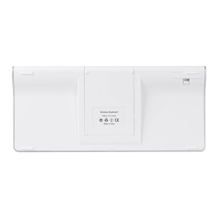 Frendorf | MC Saite 460BT 78 Tasten Ultradünnes Mini Wireless Bluetooth Keyboard, Eingebauter Halter, Unterstützt Android / iOS / Windows-System (Silber)