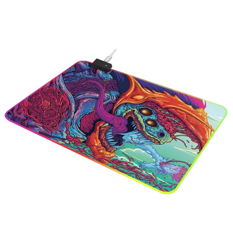 Frendorf | Computer Monster Muster Beleuchtete Mauspad, Größe: 90 x 40 x 0.4cm