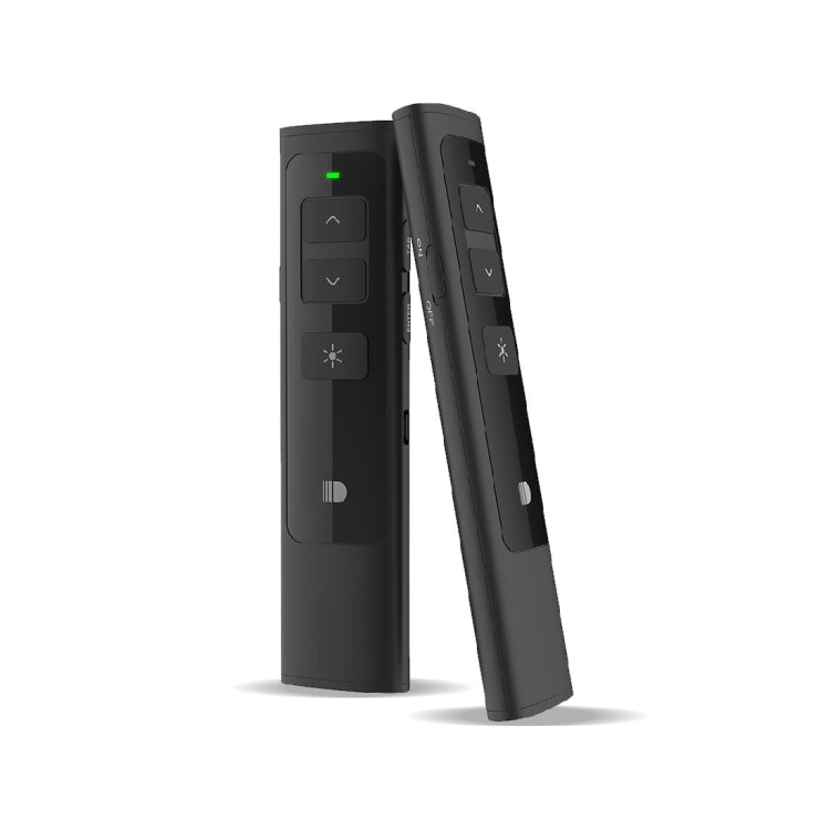 Frendorf | Doosl DSIT013 2,4GHz wiederaufladbare PowerPoint Präsentationsfernbedienung Multifunktionaler Laserzeiger für PowerPoint / Keynote / Prezi, Steuerungsreichweite: 100m (Schwarz)