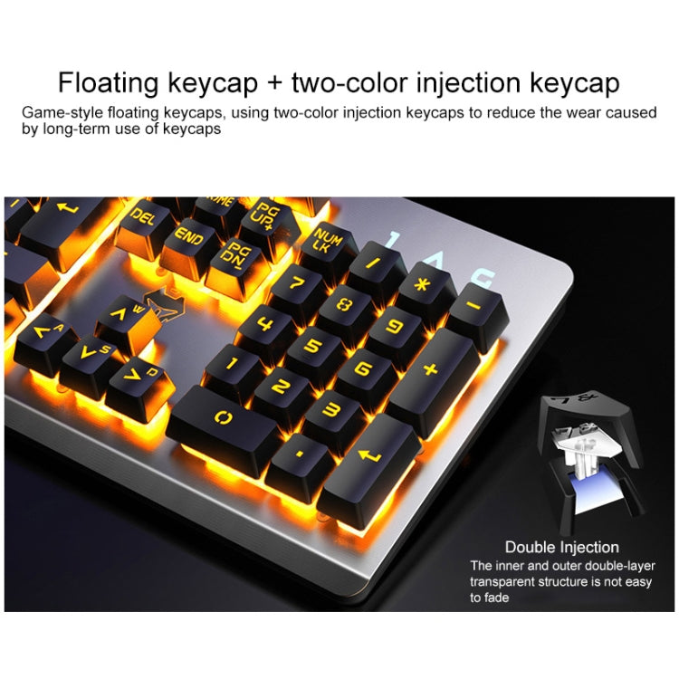 Frendorf | YINDIAO K002 USB Kabelgebunden Mechanisch Feel RGB Hintergrundbeleuchtung Tastatur + Optische Stille Maus + Headset Set (Schwarz)
