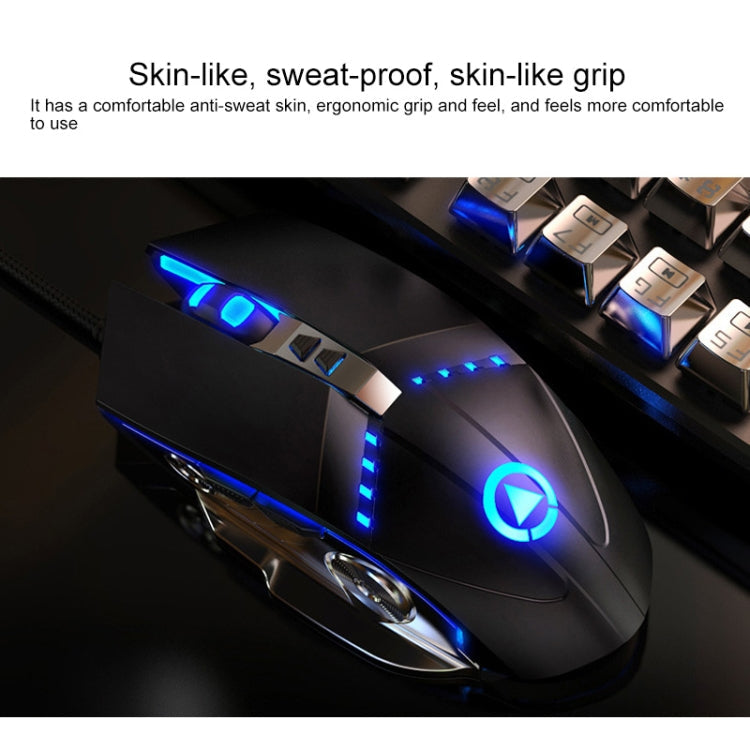 Frendorf | YINDIAO K002 USB Kabelgebunden Mechanisch Feel RGB Hintergrundbeleuchtung Tastatur + Optische Stille Maus + Headset Set (Schwarz)