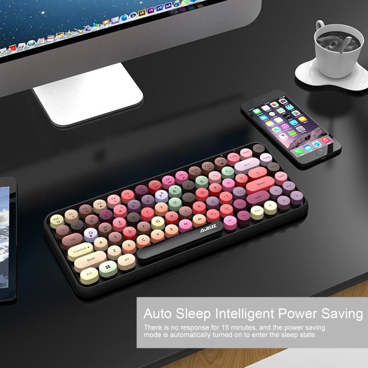 Frendorf | Ajazz 308I Tablet Mobiltelefon Computer Haushalt Büro Drahtlos Tastatur (Pink)