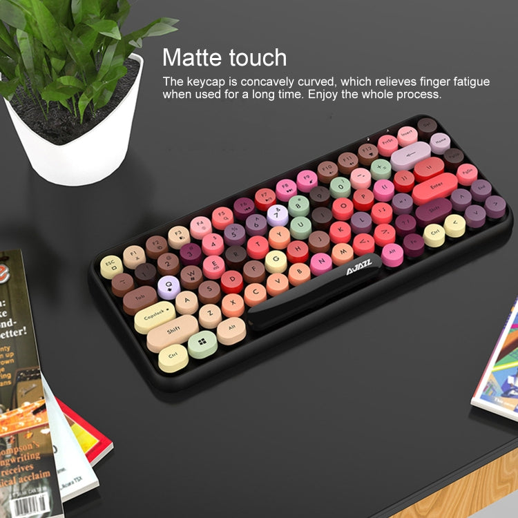 Frendorf | Ajazz 308I Tablet Mobiltelefon Computer Haushalt Büro Drahtlos Tastatur (Pink)