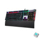 Frendorf | AULA F2088 108 Tasten Gemischte Licht Mechanische Blaue Schalter Verdrahtete USB Gaming Tastatur mit Metalltaste (Schwarz)