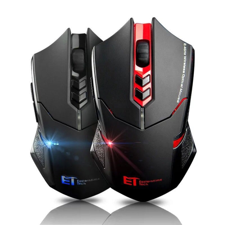 Frendorf | ET X-08 7-Tasten 2400DPI 2.4G Wireless Stille Gaming Maus mit USB-Empfänger & Farbiger Hintergrundbeleuchtung (Rot)