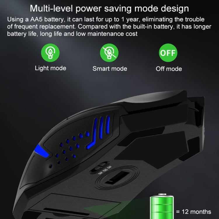 Frendorf | ET X-08 7-Tasten 2400DPI 2.4G Wireless Stille Gaming Maus mit USB-Empfänger & Farbiger Hintergrundbeleuchtung (Rot)