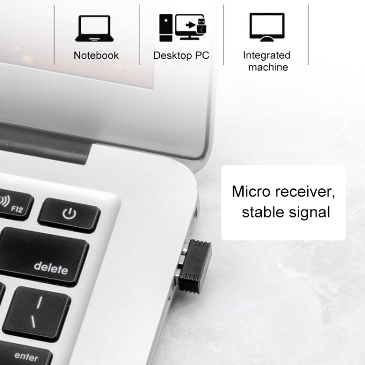 Frendorf | ET X-08 7-Tasten 2400DPI 2.4G Wireless Stille Gaming Maus mit USB-Empfänger & Farbiger Hintergrundbeleuchtung (Rot)