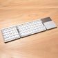 Frendorf | GK408 Dreifach wiederaufladbare kabellose Bluetooth-Tastatur mit Touchpad, Unterstützung für Android / IOS / Windows (Silber)
