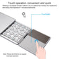 Frendorf | GK408 Dreifach wiederaufladbare kabellose Bluetooth-Tastatur mit Touchpad, unterstützt Android / IOS / Windows (Schwarz Grau)