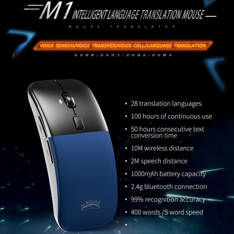 Frendorf | Boeleo BM01 Smart Voice Language Translation Wireless Mouse (Blau)