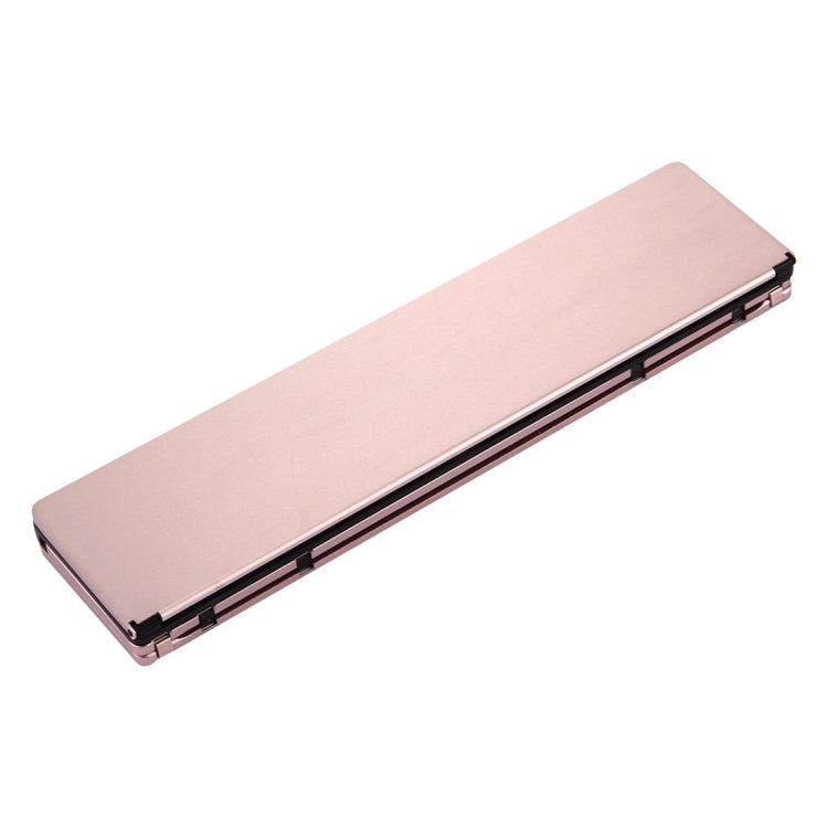 Frendorf | F18 Ultra-slim Wiederaufladbare Faltbare 58-Tasten Bluetooth Drahtlose Tastatur mit Halter (Rosen Gold)