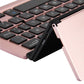 Frendorf | F18 Ultra-slim Wiederaufladbare Faltbare 58-Tasten Bluetooth Drahtlose Tastatur mit Halter (Rosen Gold)