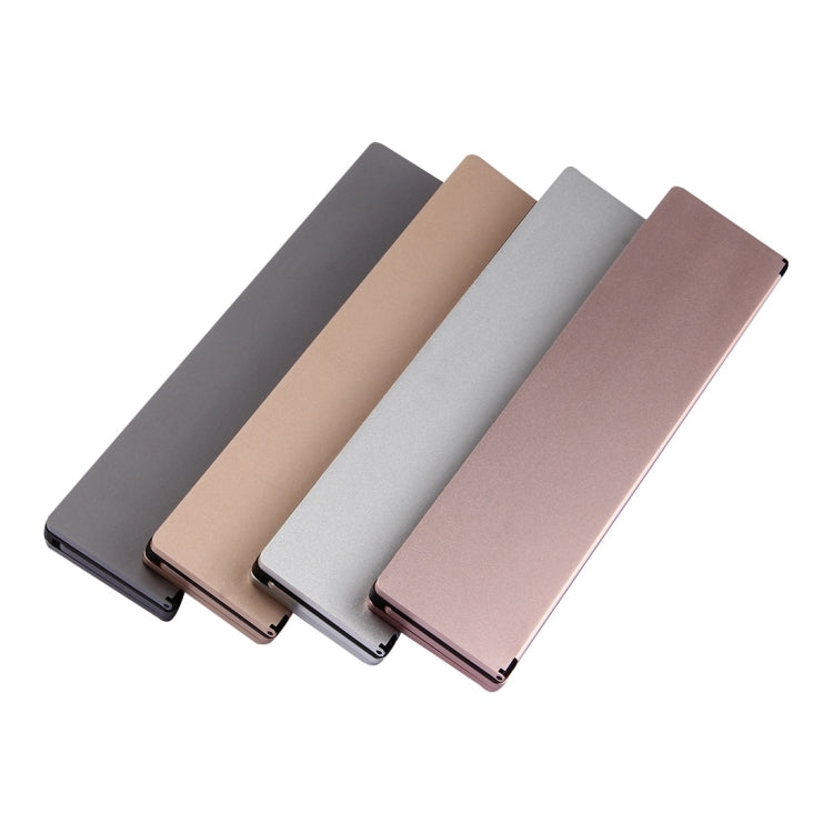 Frendorf | F18 Ultra-slim Wiederaufladbare Faltbare 58-Tasten Bluetooth Drahtlose Tastatur mit Halter (Rosen Gold)