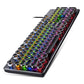 Frendorf | YINDIAO Elektroplattierung Punk Mischlicht USB Mechanische Gaming Kabelgebunden Tastatur, Blauer Schaft (Weiß)