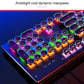 Frendorf | YINDIAO Elektroplattierung Punk Mischlicht USB Mechanische Gaming Kabelgebunden Tastatur, Blauer Schaft (Weiß)