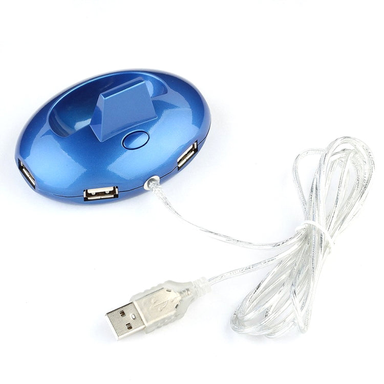 Frendorf | MZ-012 2.4G 1200 DPI Wireless Wiederaufladbare Optische Maus mit 3 Ports USB Hub / Lade Dock (Blau)