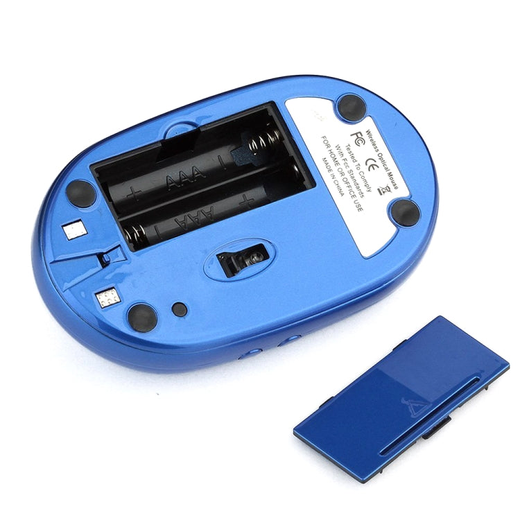 Frendorf | MZ-012 2.4G 1200 DPI Wireless Wiederaufladbare Optische Maus mit 3 Ports USB Hub / Lade Dock (Blau)