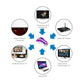 Frendorf | PR-01 6D Gyroskop Fly Air Maus 2.4G USB Empfänger 1600 DPI Wireless Optical Maus für Computer PC Android Smart TV Box (Lila + Weiß)