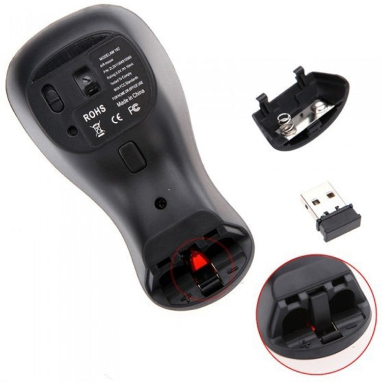 Frendorf | PR-01 6D Gyroskop Fly Air Maus 2.4G USB Empfänger 1600 DPI Wireless Optical Maus für Computer PC Android Smart TV Box (Gelb + Schwarz)