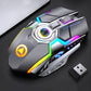 Frendorf | YINDIAO A5 2.4GHz 1600DPI 3-Modi Einstellbare Wiederaufladbare RGB Licht Drahtlose Stille Gaming Maus (Grau)