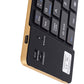 Frendorf | GK228 Ultradünnes Faltbares Bluetooth V3.0 Keyboard, Eingebauter Halter, Unterstützt Android / iOS / Windows System (Gold)