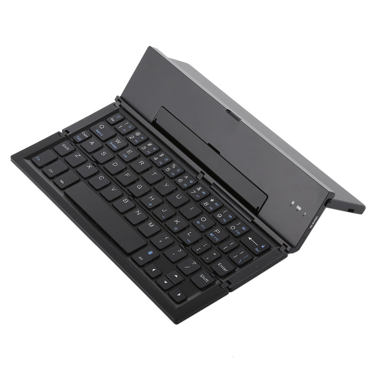 Frendorf | GK608 Ultra-dünnes faltbares Bluetooth V3.0 Tastatur, integrierter Halter, Unterstützung für Android / iOS / Windows-System (Schwarz)