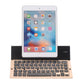 Frendorf | GK608 Ultradünnes Faltbares Bluetooth V3.0 Keyboard, Eingebauter Halter, Unterstützung für Android / iOS / Windows System (Gold)