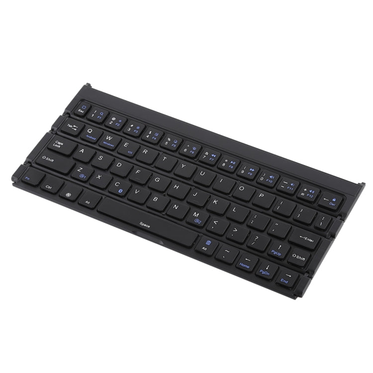 Frendorf | GK808 Ultra-dünnes Faltbares Bluetooth V3.0 Keyboard, Eingebauter Ständer, Unterstützt Android / iOS / Windows System (Schwarz)