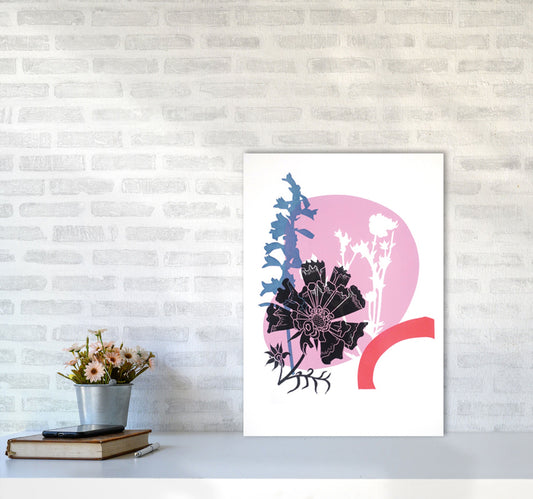 Cosmos & Penstemon Postkarte Kunstdruck