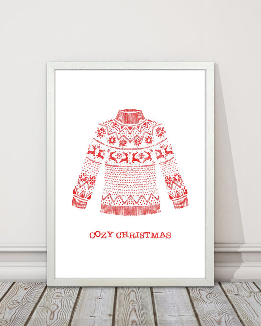 Gemütlicher Weihnachts-Kunstdruck