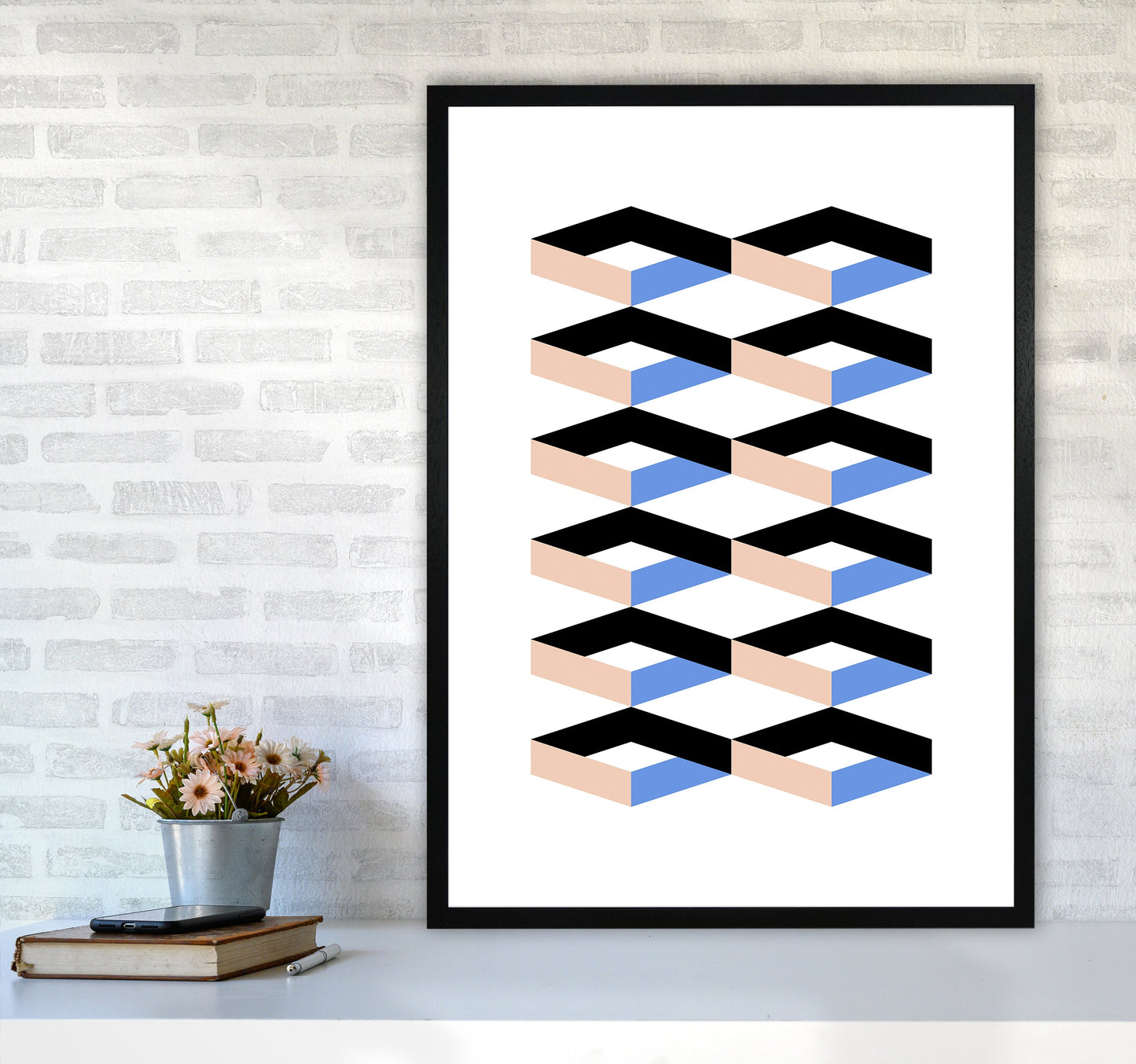 Cubes Geometrische Kunstdruck