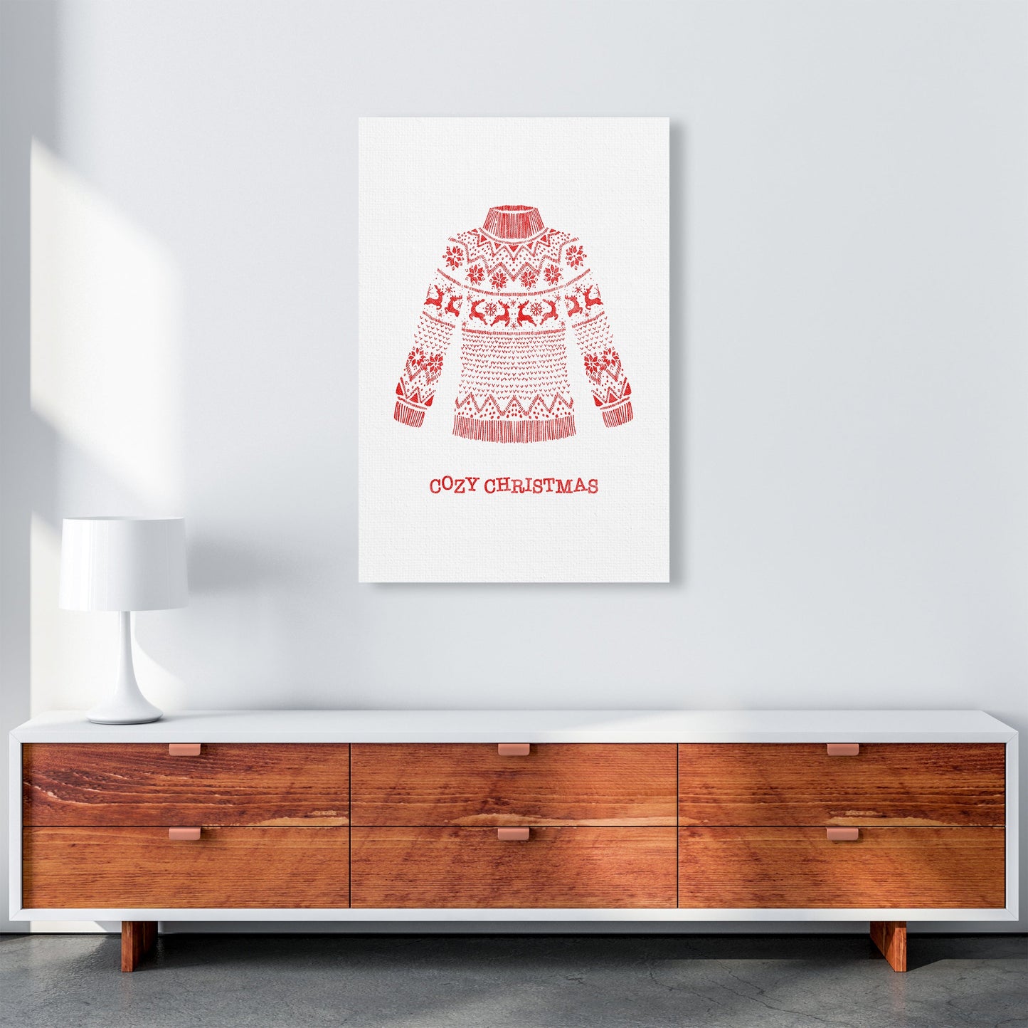 Gemütlicher Weihnachts-Kunstdruck
