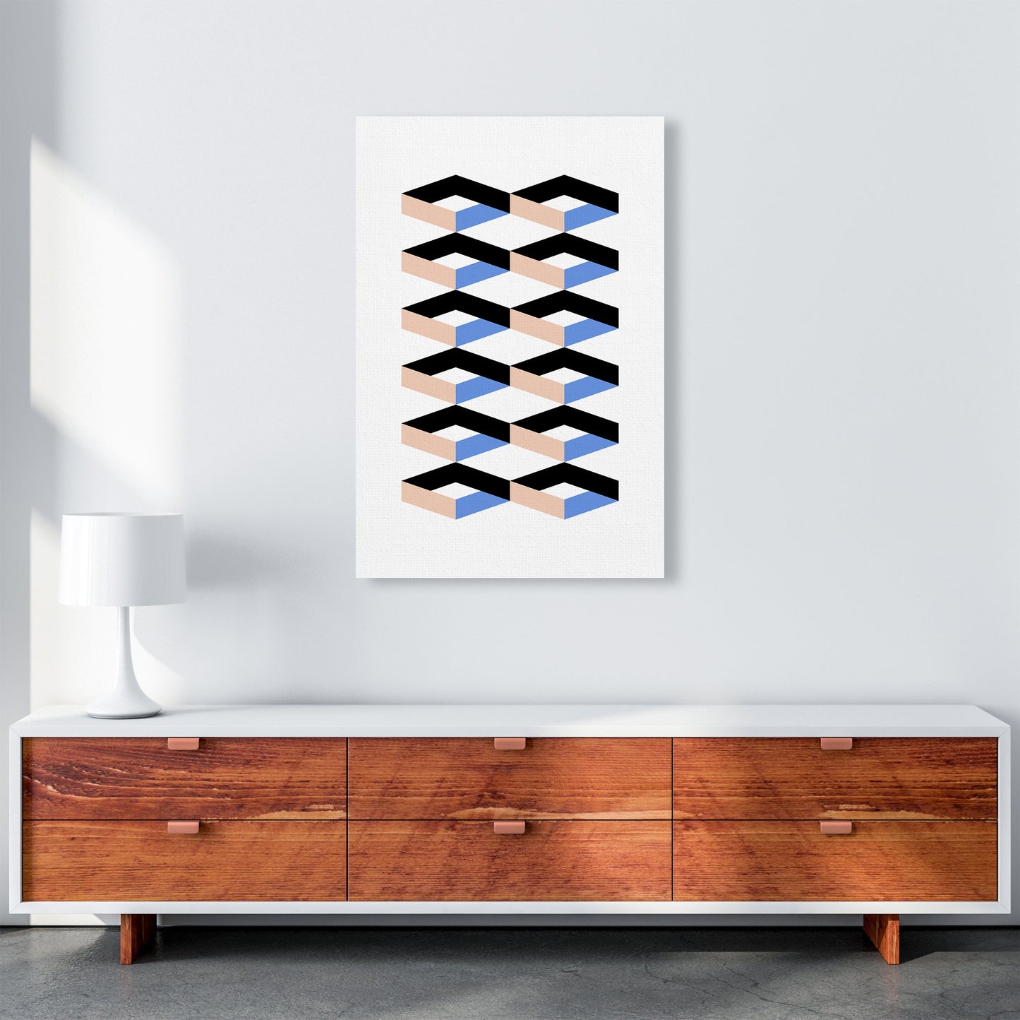 Cubes Geometrische Kunstdruck