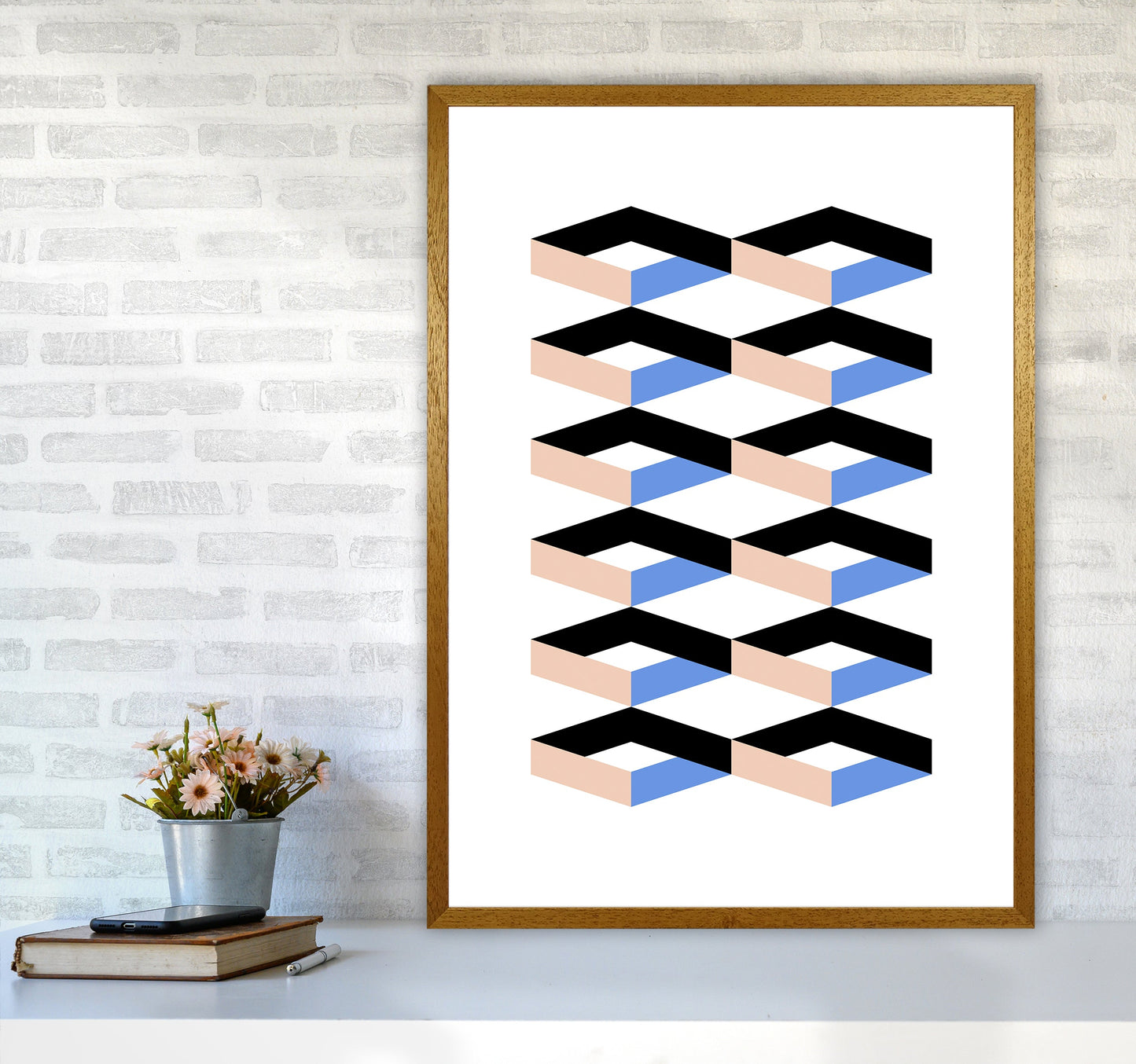 Cubes Geometrische Kunstdruck