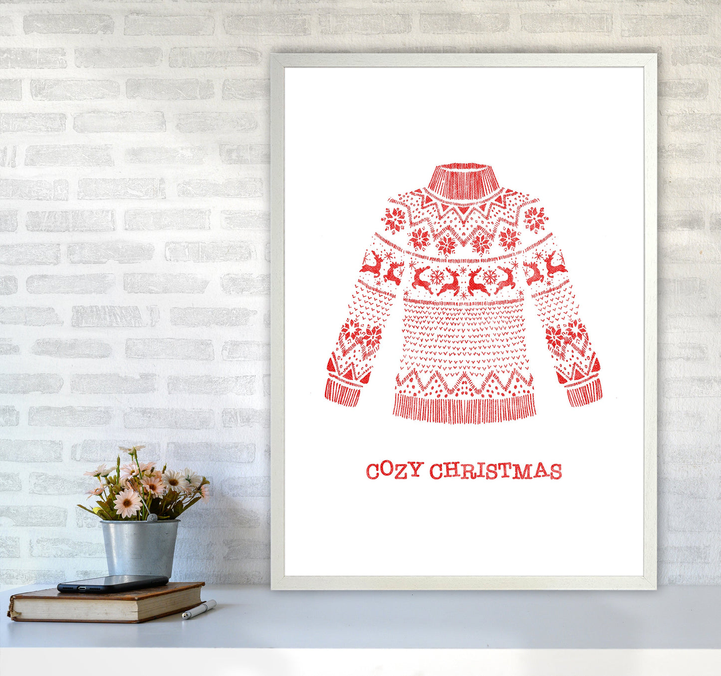 Gemütlicher Weihnachts-Kunstdruck