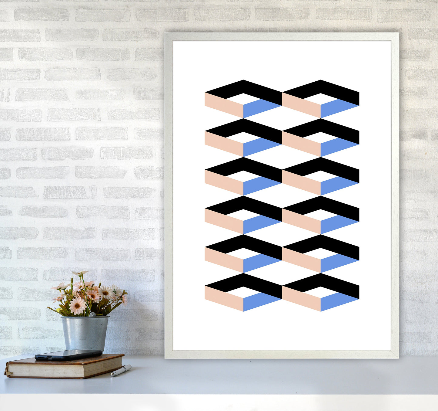 Cubes Geometrische Kunstdruck