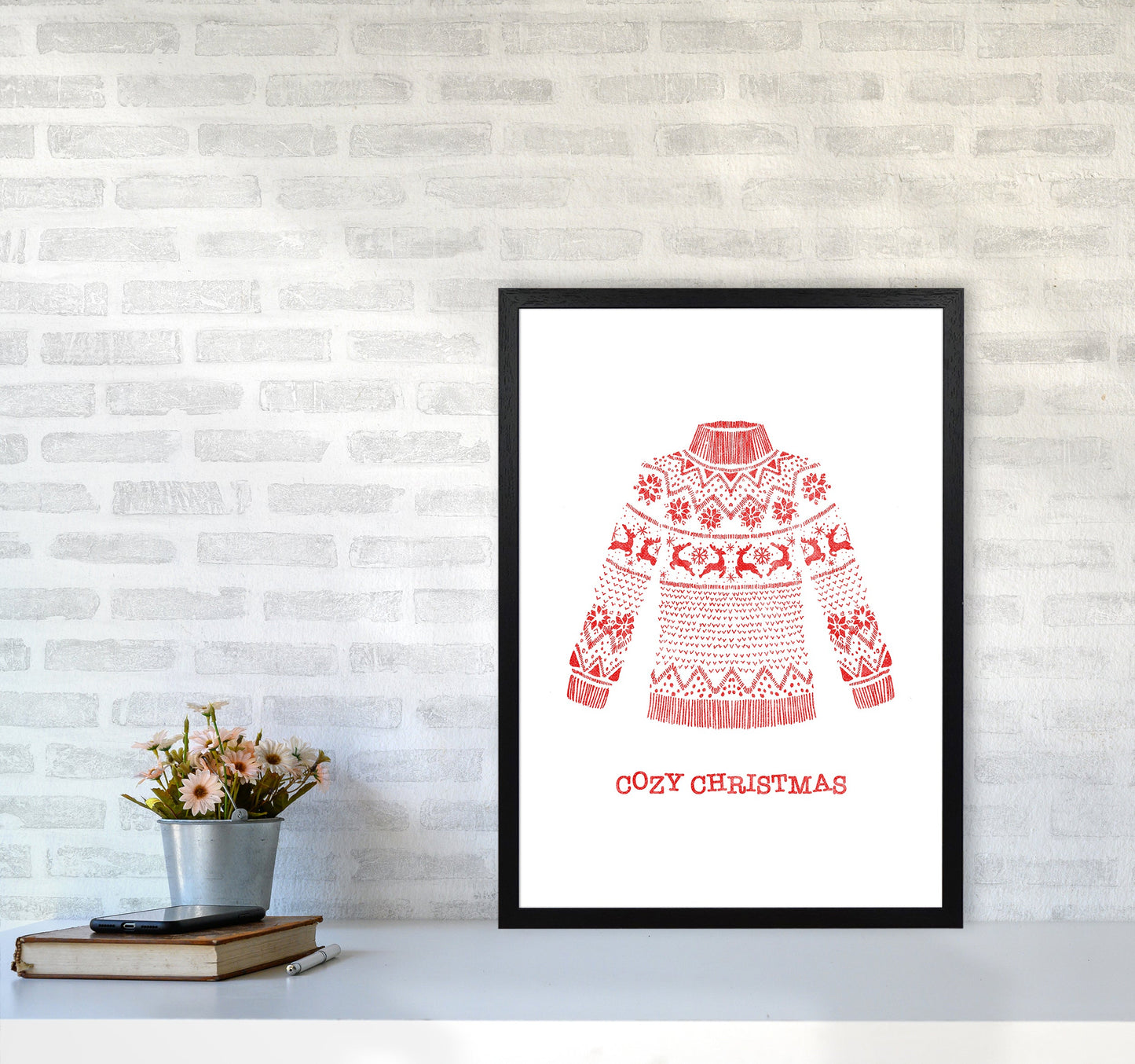 Gemütlicher Weihnachts-Kunstdruck