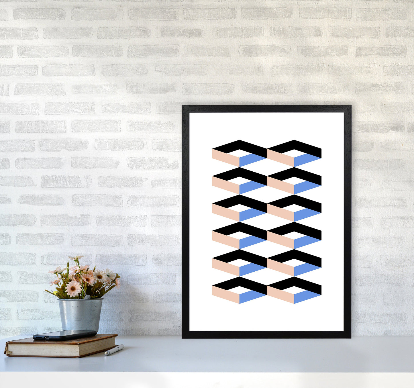 Cubes Geometrische Kunstdruck