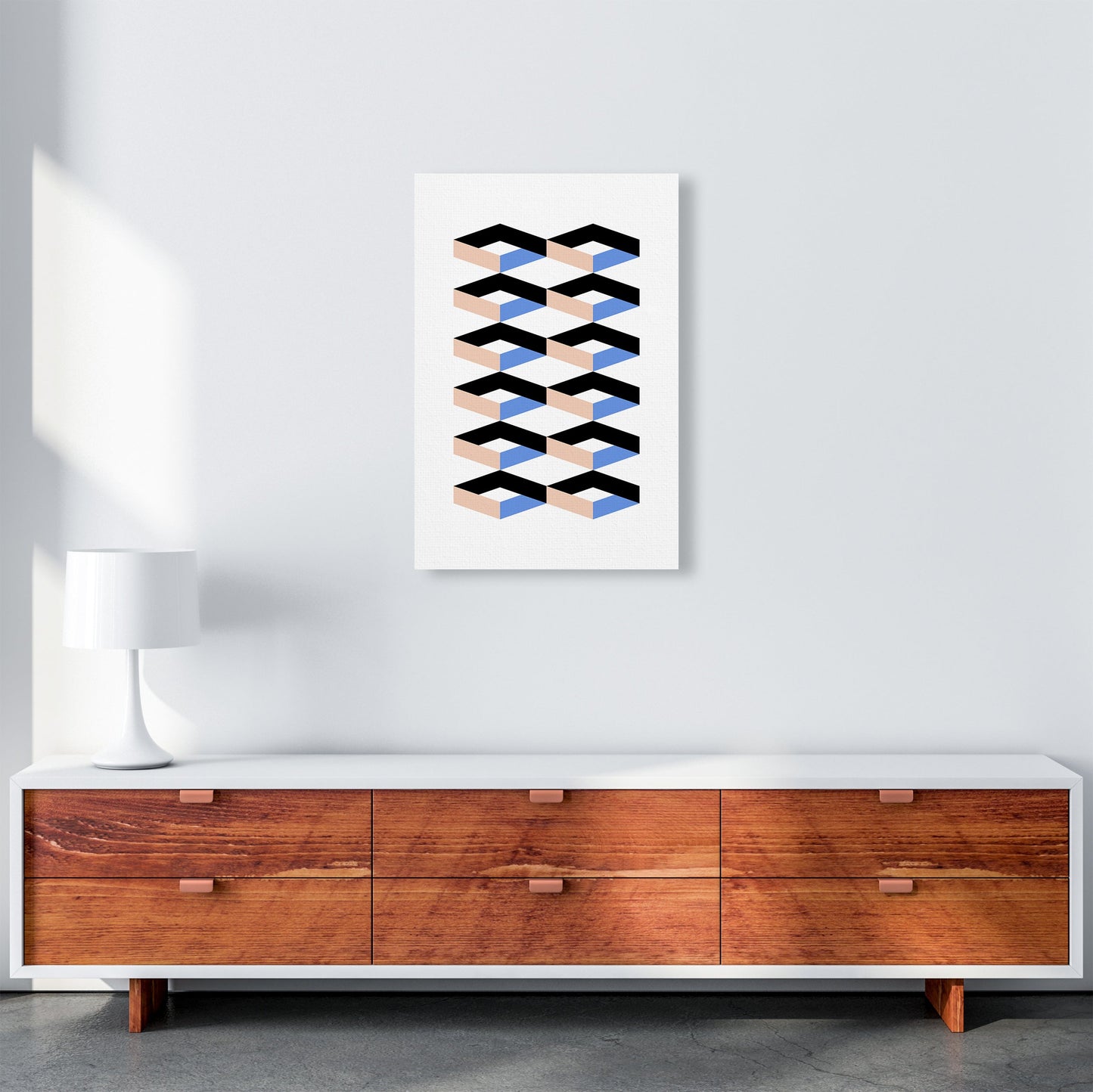 Cubes Geometrische Kunstdruck
