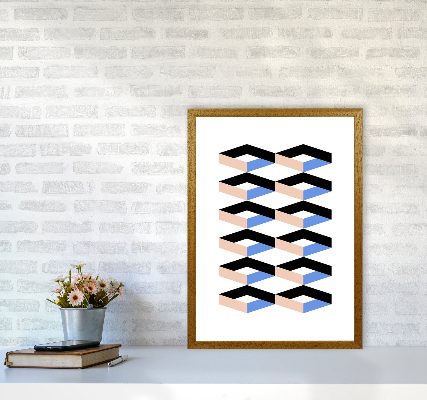 Cubes Geometrische Kunstdruck