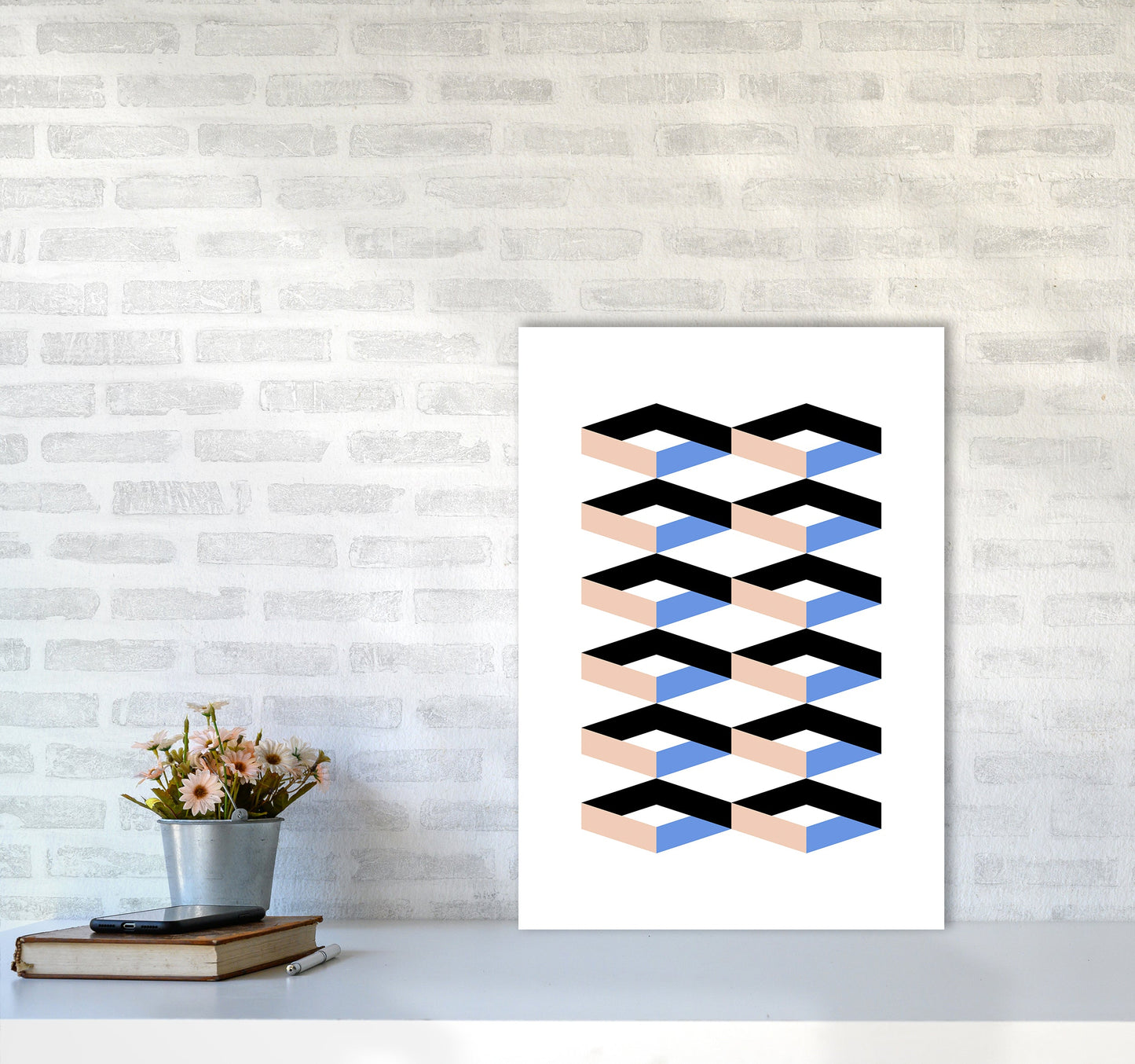 Cubes Geometrische Kunstdruck