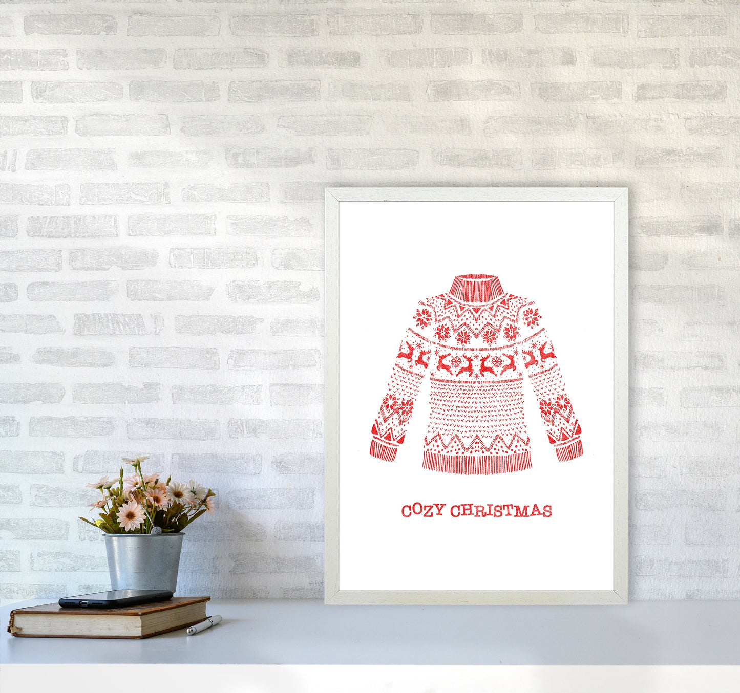 Gemütlicher Weihnachts-Kunstdruck