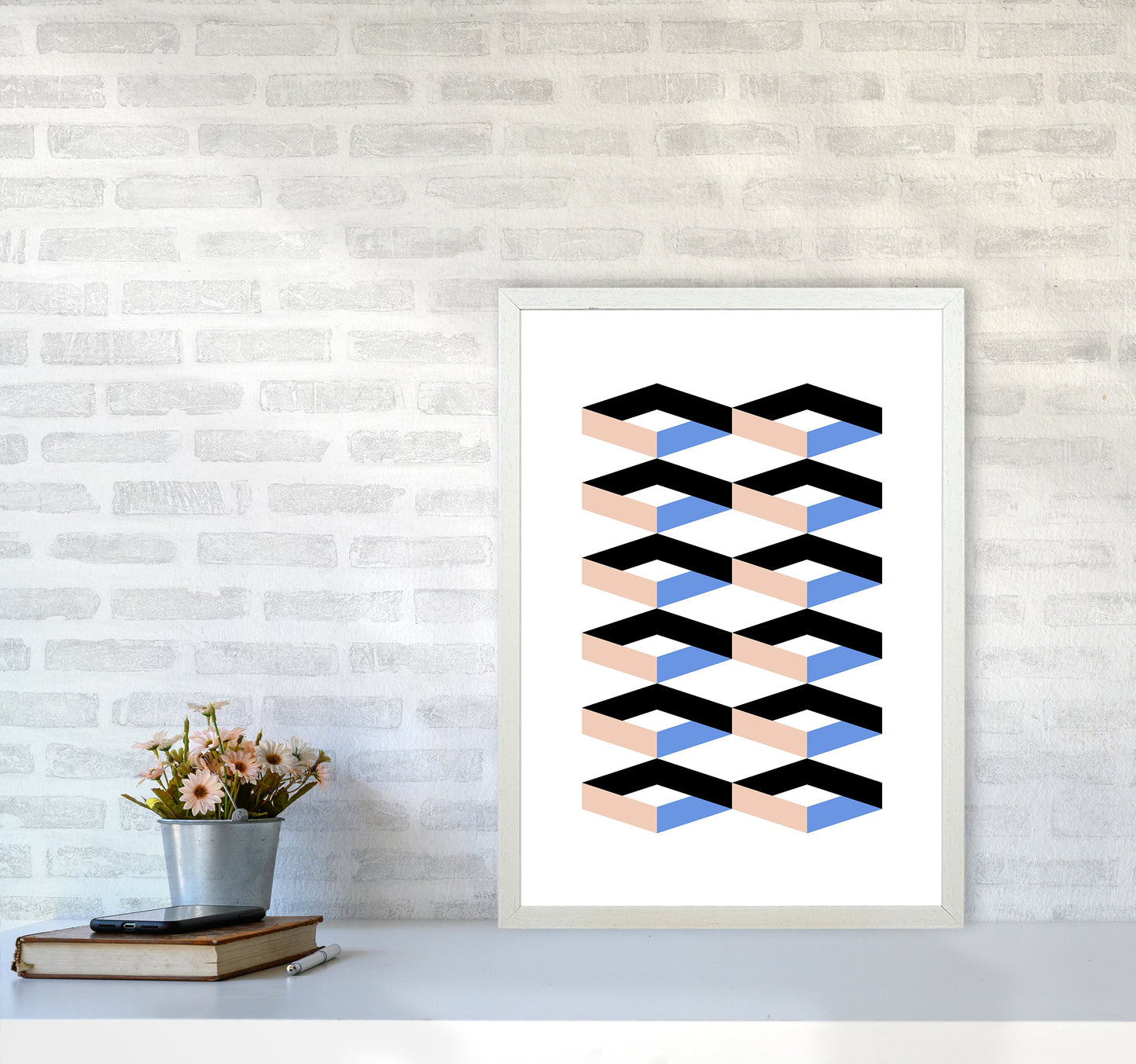 Cubes Geometrische Kunstdruck