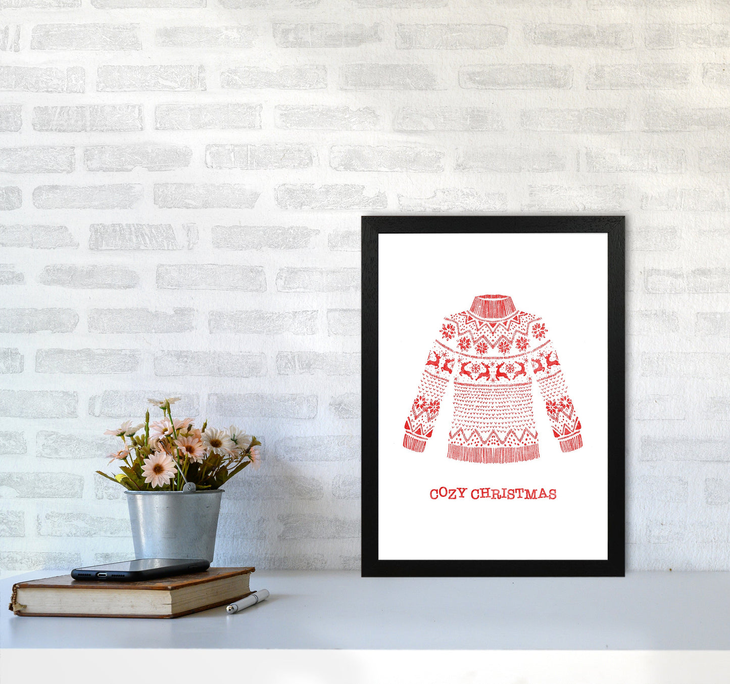Gemütlicher Weihnachts-Kunstdruck
