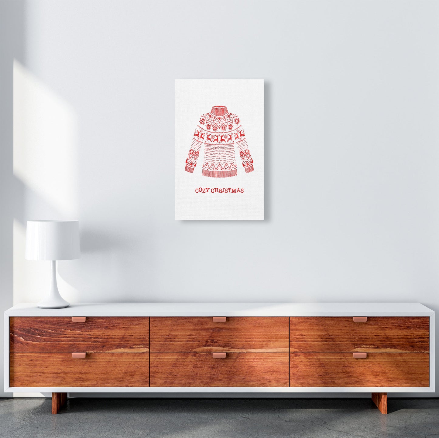 Gemütlicher Weihnachts-Kunstdruck