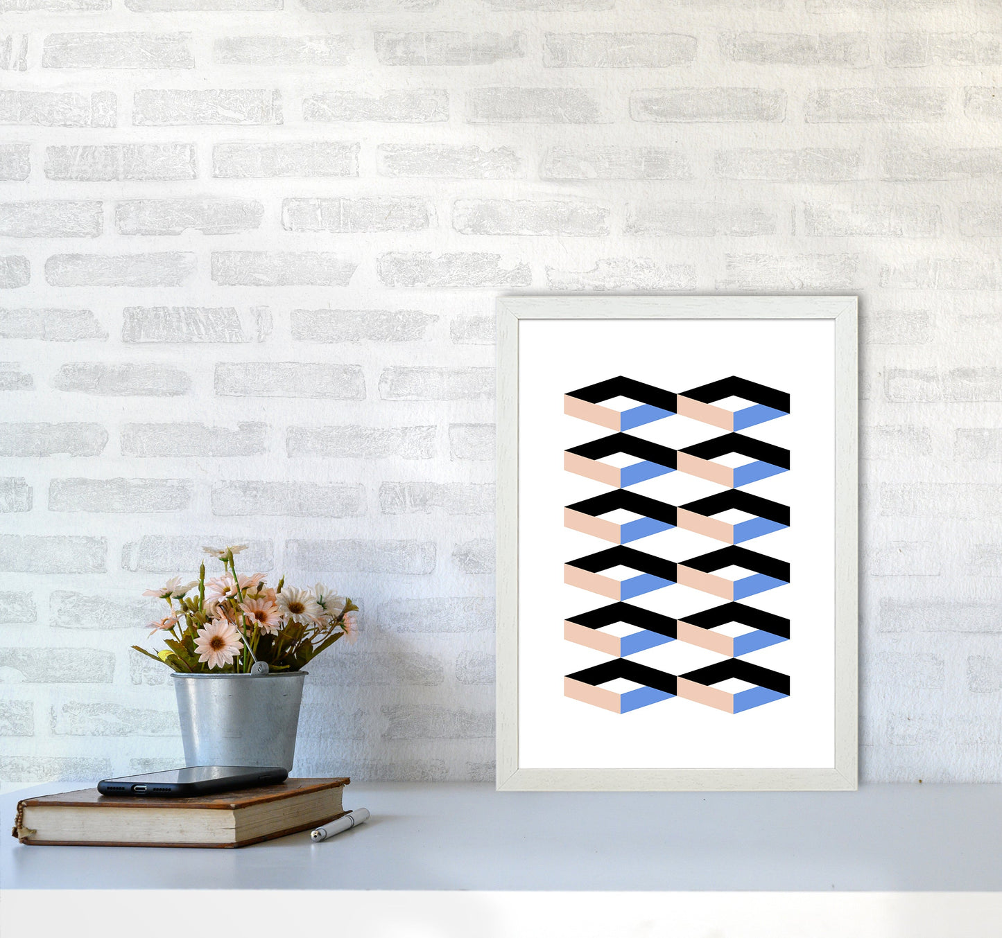 Cubes Geometrische Kunstdruck