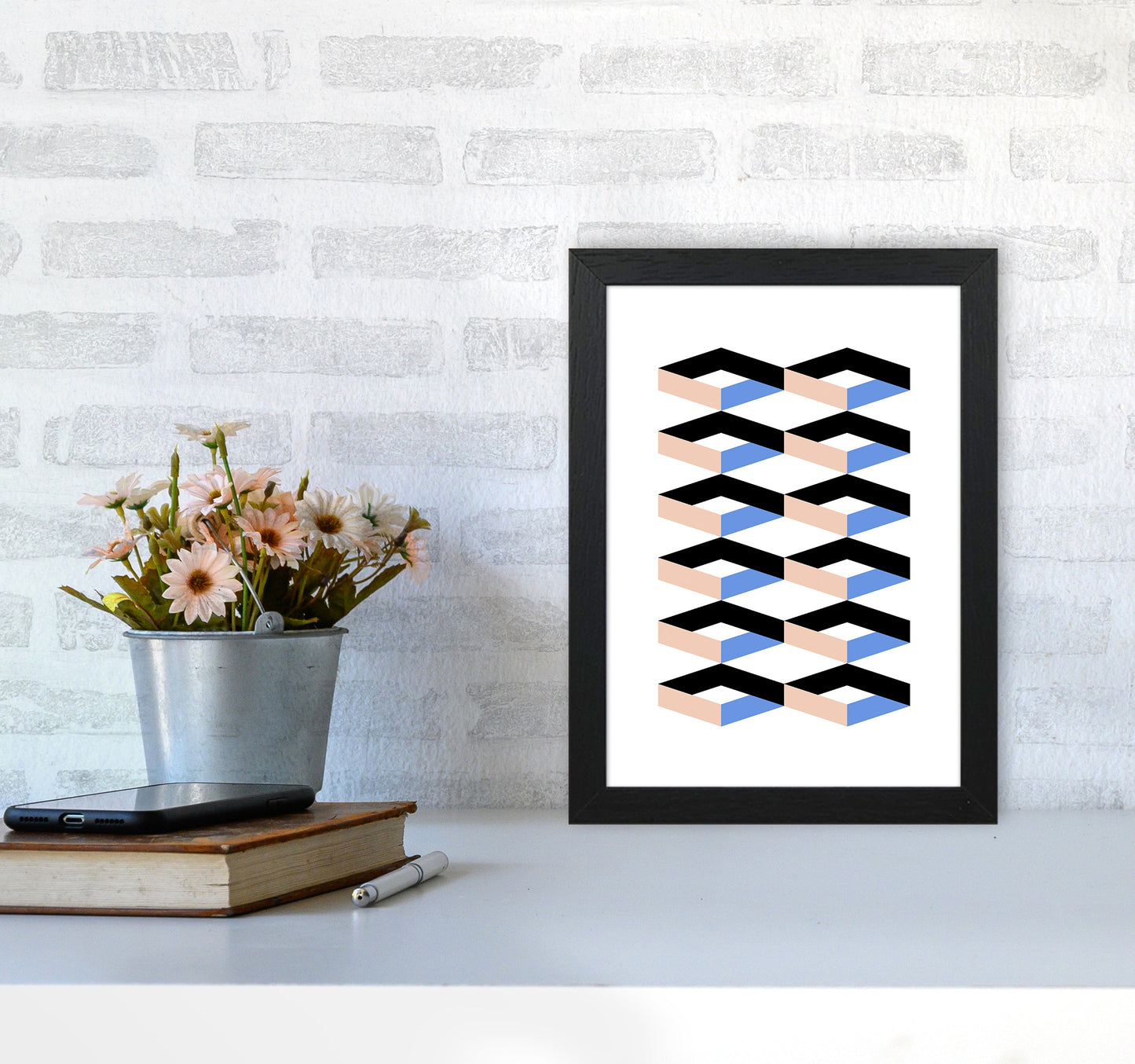 Cubes Geometrische Kunstdruck