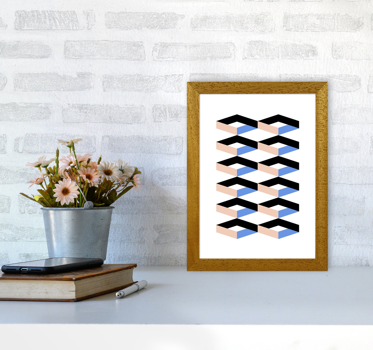 Cubes Geometrische Kunstdruck