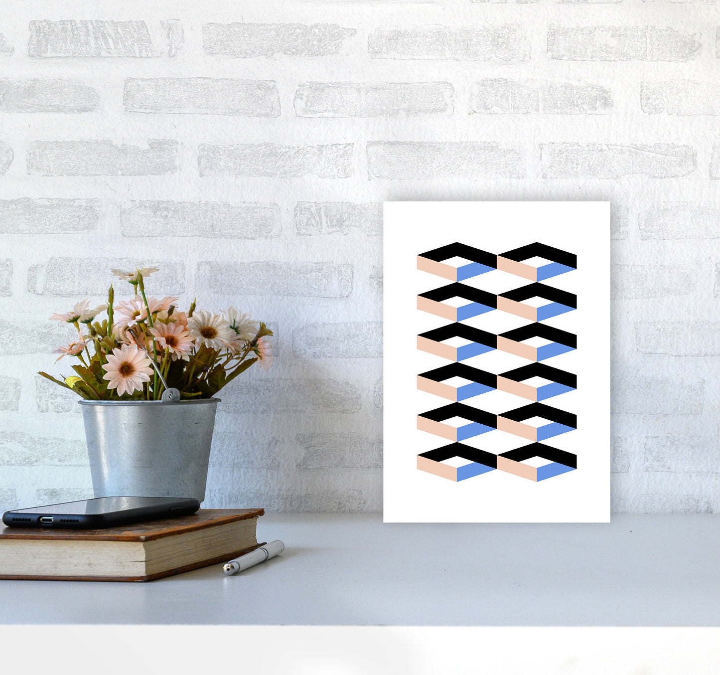 Cubes Geometrische Kunstdruck